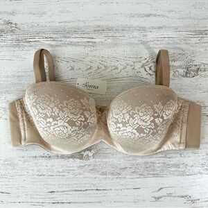 NWT SOMA Stunning Support Strapless Underwire Multi-way Bra in Soft Tan 38C